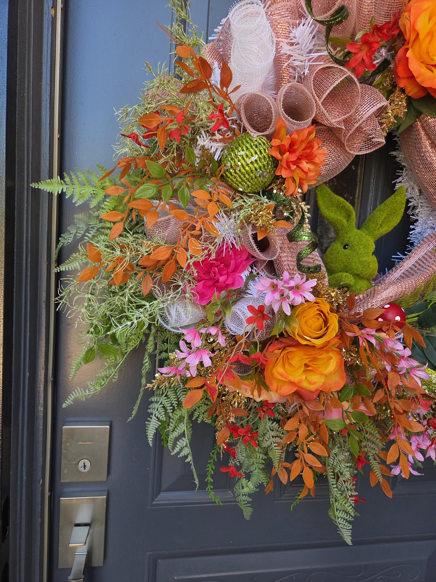 Summer Bunny at Play wreath